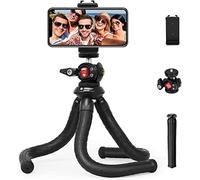 Fotopro RM-80 Trépied flexible avec tête sphérique - Support de téléphone pliable pour vlogging de voyage, support de caméra portable, compatible avec les smartphones, compact et portable