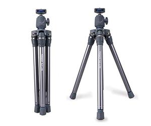 Fotopro S3-Lite Gris & Bleu - Kit trépied Universel Compact & léger avec Colonne Centrale réversible - Fourni avec 1 Support Smartphone & 1 Adaptateur GoPro