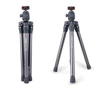 Fotopro S3-Lite Gris & Rouge - Kit trépied Universel Compact & léger avec Colonne Centrale réversible - Fourni avec 1 Support Smartphone & 1 Adaptateur GoPro