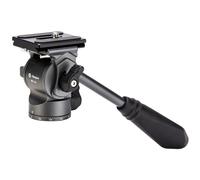 Fotopro Tête Fluide vidéo Tête panoramique et inclinable avec Plateau à dégagement Rapide et poignée réglable Charge maximale de 6,61lbs 3kg pour caméscopes compacts Caméra DSLR Orange