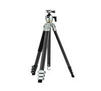 Fotopro Trépied compact en fibre de carbone, pieds profilés de 152,4 cm, trépied de voyage professionnel, charge maximale de 15 kg avec sac résistant aux intempéries, tête sphérique super large,