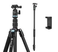 Fotopro Trépied de voyage compact en aluminium de 152,4 cm avec rotule à 360° et plaque à dégagement rapide pour appareil photo reflex numérique, A4I A5I (bleu, 183 cm)