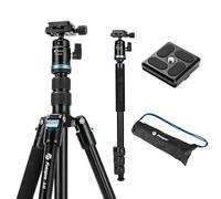 Fotopro Trépied de voyage compact en aluminium de 152,4 cm avec tête sphérique à 360° et plaque à dégagement rapide pour appareil photo reflex numérique A4I/A5I (bleu, 185,4 cm A4i)