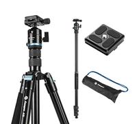 Fotopro Trépied de voyage compact en aluminium de 152,4 cm avec tête sphérique à 360° et plaque à dégagement rapide pour appareil photo reflex numérique A4I/A5I (bleu, 205,7 cm A5i)