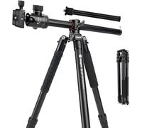 Fotopro Trépied horizontal de 198,1 cm avec colonne centrale multi-angles, plate-forme à axe central en aluminium, trépied monopode robuste pour appareil photo, panoramique à 360 °, inclinaison à 180