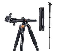 Fotopro Trépied Horizontal pour Appareil Photo, 184 cm avec Colonne Centrale Multi-Angle, Monopode avec tête sphérique en Aluminium, Plaque QR, Sac de Transport, trépied Horizontal pour Appareil