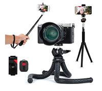 Fotopro Trépied pour Appareil Photo et téléphone Portable avec contrôle Bluetooth, Perche à Selfie et Pince pour Smartphone série RM