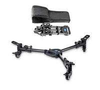 Fotopro Trépied professionnel robuste avec 3 roues en caoutchouc, pieds réglables et sac de transport, capacité de 15 kg, roues trépied DP-2 pour appareil photo, caméscope, éclairage vidéo