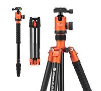 Fotopro X-GO Predator Trépied de voyage compact avec tête sphérique amovible et plaque à dégagement rapide, charge jusqu'à 12 kg X-GO Predator + 62Q Orange