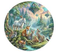Fotos De Animauxes 1000 Pièces Puzzle Rond Puzzles Classiques Group Photo of Animauxs Puzzle Rond Décompression Jeu D'Intelligence Activité Familiale Intéressants Cadeau Unique 1000pcs (67.5x67.5cm)