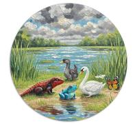 Fotos De Animauxes 1000 Pièces Puzzle Rond Puzzles Classiques Group Photo of Animauxs Puzzle Ronds Créatif - Jeu Éducatif Activité Familiale Intéressants Cadeau Unique 1000pcs (67.5x67.5cm)