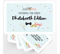 Fotospiel Boîte à photos accessoires de mariage | 50 tâches de photos | Poche snaPmee | Jeu de fête pour les invités | Accessoire photo génial