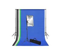 Fotostudioset met achtergrond en softboxlamp3051358