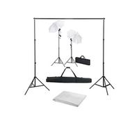 vidaXL Kit de studio photo avec toile de fond lampes et parapluies