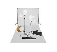 Kit de Studio Photo et Lampes Toile de Fond et Réflecteur Photographie vidaXL