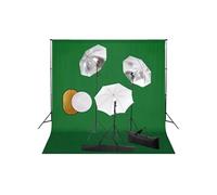 Kit de Studio Photo avec Lampes Toile de Fond et Réflecteur Kit d'Eclairage Photographie Lumière de Studio Système de Toile de Fond Intérieur