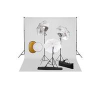 Kit de Studio Photo avec Lampes Toile de Fond et Réflecteur Kit d'Eclairage Système de Toile de Fond Lumière de Studio Photographie Intérieur