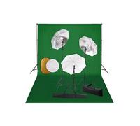 Fotostudioset met lampen, paraplu's, achtergrond en reflector3067091