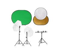 Kit de studio photo avec éclairage écran de fond et réflecteur