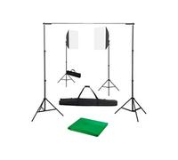 Fotostudioset met softboxlampen en achtergrond3055060