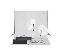 vidaXL Kit de studio photo avec éclairage et toile de fond