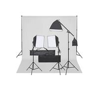 Fotostudioset met verlichtingsset en achtergrond3094680
