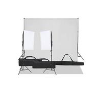 vidaXL Fotostudioset met verlichtingsset en achtergrond3094740 Noir G