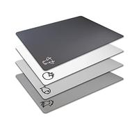 Fotouzy Tapis de Planche à DéCouper en Plastique Flexible avec IcôNes Alimentaires, Sans Bpa, Non Poreux, Dos AntidéRapant， Lavable Au Lave-Vaisselle, Couleurs Neutres Modernes, Jeu de 4.