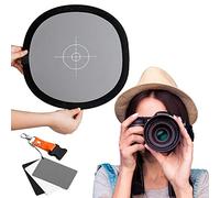 Fotover 2 en 1,Pliable,Balance des blancs 12x12 pouces,Carte grise 3 en 1,Carte de référence avec clip de dégagement de qualité supérieure,Pour appareil photo Canon Nikon Sony Pentax Fuji Olympus