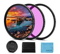 Fotover Ensemble de filtres UV CPL FLD universels 72 mm avec filtre polarisant circulaire et capuchon d'objectif pour appareil photo Canon, Nikon, Sony, Pentax, Olympus, Fuji