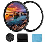 Fotover Kit de filtres 58 mm universels UV CPL Filtre de protection UV Filtre polarisant circulaire avec bouchon d'objectif pour appareil photo Canon, Nikon, Sony, Pentax, Olympus, Fuji