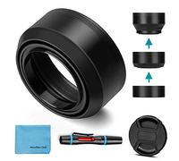 Fotover Pare-soleil universel pliable en caoutchouc 82 mm Compatible avec appareil photo Canon, Nikon, Sony, Pentax, Olympus, Fuji, avec bouchon d'objectif