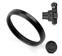 Fotover Sourcingmap Bague d'adaptation en métal pour appareil photo Panasonic Lumix DMC LX7 avec bouchon d'objectif à pincement central Noir 37 mm
