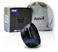 FotoZ Mini objectif de conversion grand angle 40,5 mm 0,75 x (avec macro), pour Sony ZV-1F ZV-E10, ZV-E10 MarkII A6400 A6700 accessoires, compatible avec kit d'objectif 16-50 mm, PZ 16-50 mm OSS II