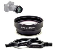 FotoZ Objectif macro HD encliquetable avec adaptateur universel 37-52 mm et 55-72 mm pour téléobjectifs, compatible avec la plupart des appareils photo Canon Sony Nikon, 37 40,5 43 46 49 52 55 58 62