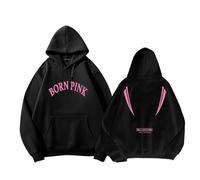 FOTS BP Born Pink Tour Merch Sweat à Capuche Kpop Jisoo Jennie Rosé Lisa Même Sweat-Shirt Men de Femmes Black-S