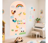 FOTSHARER Autocollant mural magnétique - 100 x 45 cm - Tableau noir magnétique - Papier contact pour mur, décoller et coller - Tableau magnétique autocollant pour salle de jeux (thé au lait)
