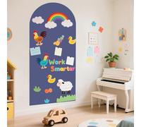FOTSHARER Tableau mural magnétique - 100 x 45 cm - En forme d'arc - Amovible et adhésif - Pour salle de jeux et salle de leu poussière