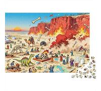 Fou de fossiles des Falaises Ardentes du Désert du Gobi Puzzle en Bois Imperméable DIY Puzzles De 1000 Pièces pour Adultes Impossible De Décoration pour La Maison