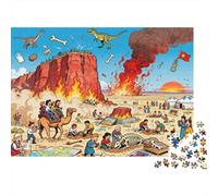 Fou de fossiles des Falaises Ardentes du Désert du Gobi Puzzle en Bois Imperméable Puzzles De 1000 Pièces pour Adultes Cadeaux Coloré Jeux De Stimulants
