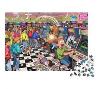 Fou de Jeux vidéo pour Enfants des années 80 Puzzle en Bois Imperméable DIY Puzzles De 1000 Pièces pour Adultes Amusant Jeux Éducatifs