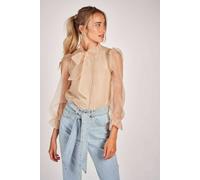 foudre by aurelie van daelen chemisiers et blouses femme de couleur beige 36