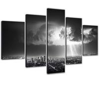 Foudre Diamond Painting Adulte, 5 Pièces Broderie Diamant Painting Kit Complet Débutants, 5d Diamond Art Paysage, Grands Canvases 100x60cm Activité Manuelle Adulte, Pour Decoration Chambre 0b-1112