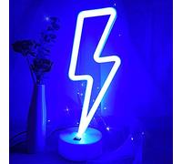 Foudre Enseigne lumineuse au LED - décoration murale veilleuse USB/néon à piles pour anniversaire cadeau fête enfants salon décoration