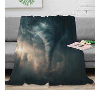 Foudre Orage 3D Printed Couverture Microfibre Décoration Tornade 3D Printing Plaid Adulte Canapé Chambre Doux 80×90(200x230cm)