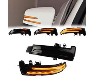 Fouedy Clignotants LED Dynamiques Benz W176 W204 W212 C117 X156 + | Feux latéraux séquentiels LED, pour Benz W246 GLK X204 W221 CLS W218 2007-2018, OE A1668200121, 1 paire, montage sans erreur