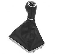 Fouedy Pommeau de levier de vitesse avec housse en cuir anti-poussière manuelle 5 à 6 vitesses pour Opel Astra III H 1.6 2004-2010 (5 vitesses)