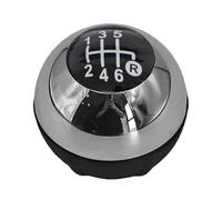 Fouedy Pommeau de levier de vitesse manuel chromé 5/6 vitesses pour Fiat 500 2012-2018 (6 vitesses)
