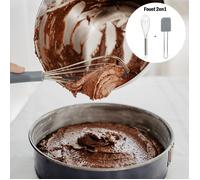 LILY COOK - KP5642 - Fouet 2 en 1 Spatule Integree Cuisine Patisserie Ustensile de Patisserie