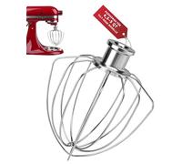 Fouet à 6 Fils en Acier Inoxydable K45WW, Compatible KitchenAid 4.5-5 Quart / 4.3-4.8L, Mélangeur tête inclinable Artisan & Classic, Idéal gâteaux mayonnaise mousse, Lavable au lave-vaisselle